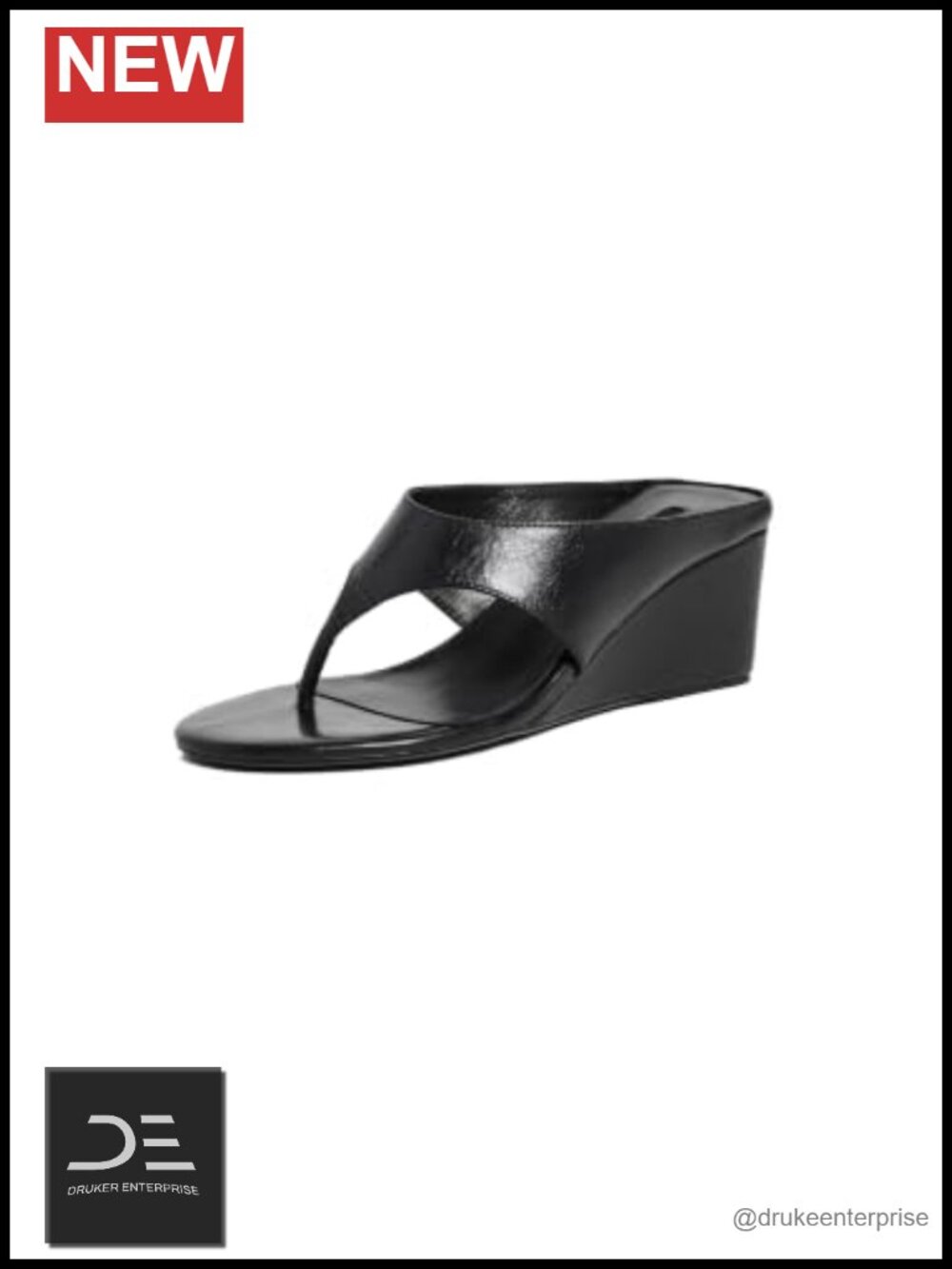 Leather Wedge Sandals with Ankle Strap